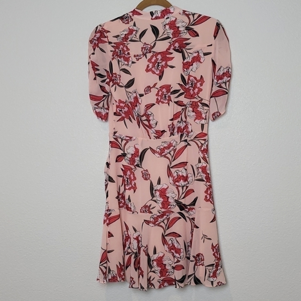 NWT JAY GODFREY Earle Floral Ruched Party Dress Hibiscus 2 - Picture 7 of 7